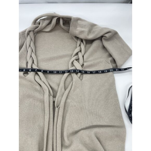 Rocco Ragni Merino Cashmere Silk Beige Gray Sweater Sz L Cardigan Italy Lux - Picture 5 of 5